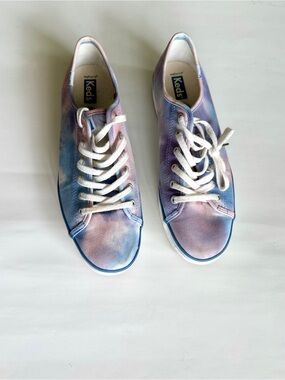Keds Women's Pastel Tie-Dye Canvas Sneakers in Purple and Blue US 9